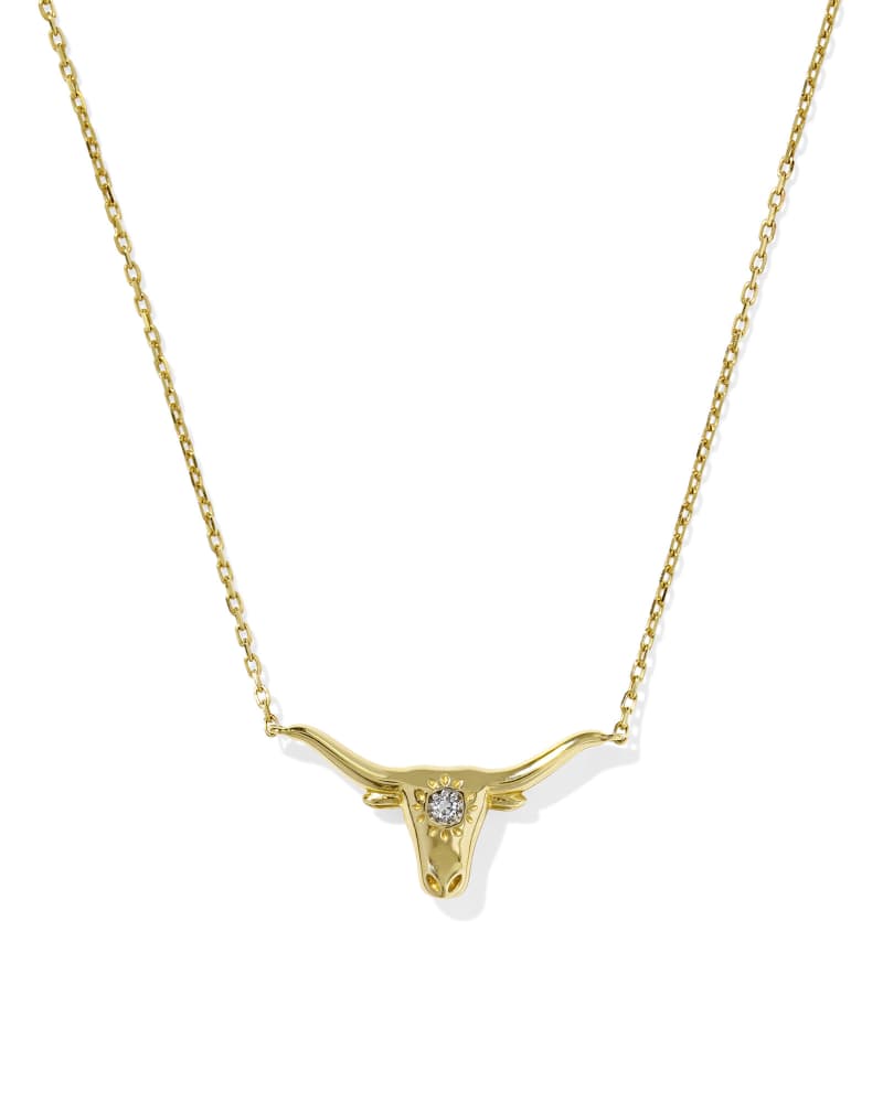 Diamond Accent Longhorn Necklace