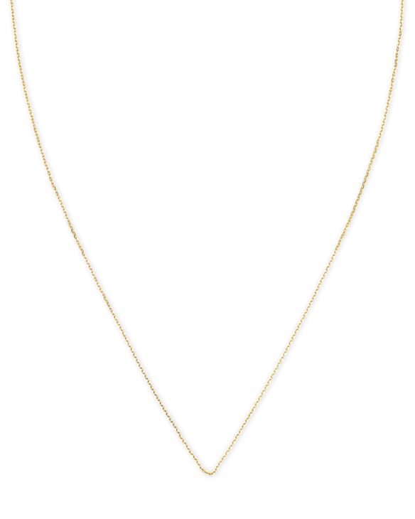 15" Thin Chain Necklace in 14k Yellow Gold