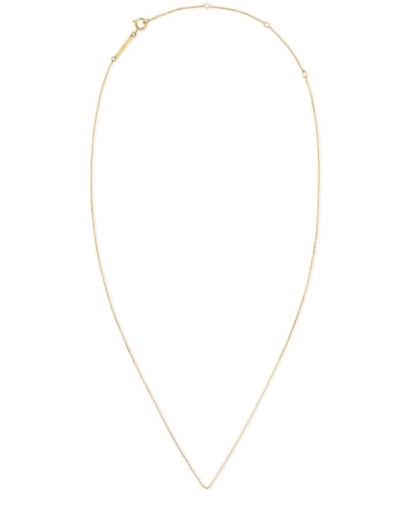 15" Thin Chain Necklace in 14k Yellow Gold