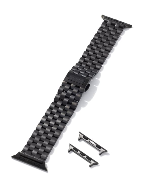 Beck 5 Link Watch Band in Black Stainless Steel