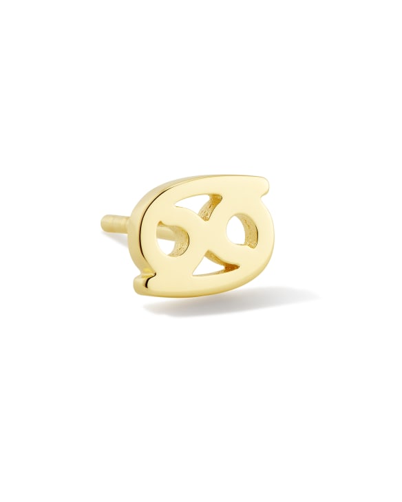 Cancer Single Stud Earring in 18k Gold Vermeil