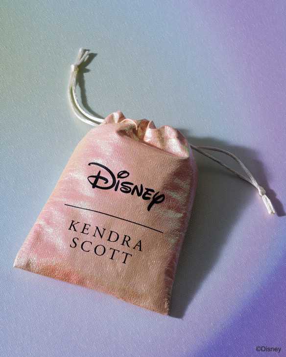 Disney | Kendra Scott Gold Minnie Mouse Short Pendant Necklace in Hot Pink Drusy