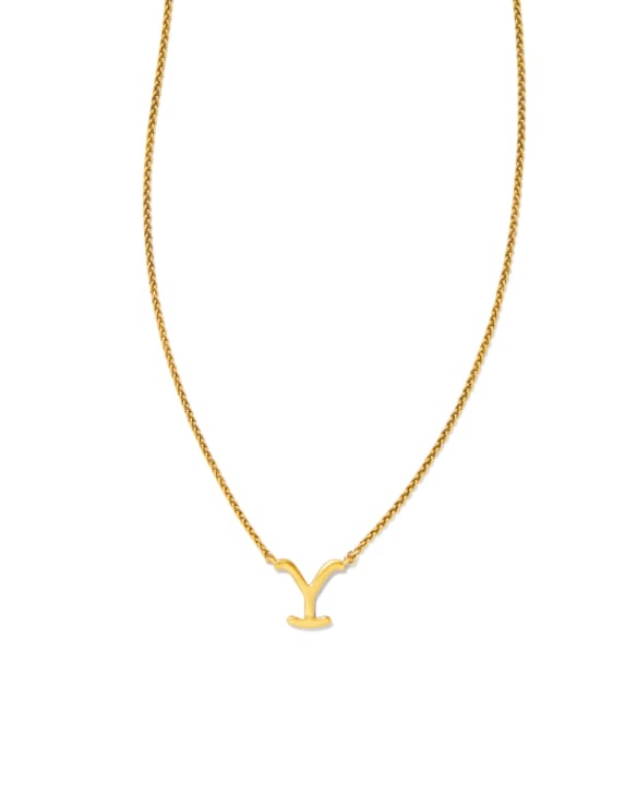 Yellow Rose by Kendra Scott x Yellowstone™ Dutton Small Short Pendant Necklace in Vintage Gold