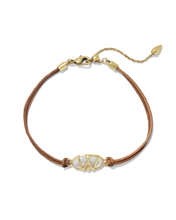 Wrangler® x Yellow Rose by Kendra Scott Elaina Vintage Gold Corded Bracelet in Ivory Mother-of-Pearl