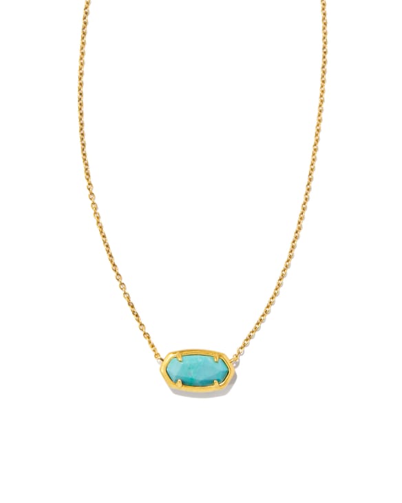 Yellow Rose by Kendra Scott x Yellowstone™ Vintage Gold Elisa Yellowstone Short Pendant Necklace in Variegated Turquoise Magnesite