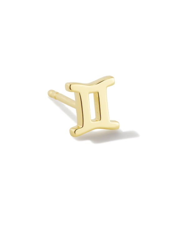 Gemini Single Stud Earring in 18k Gold Vermeil