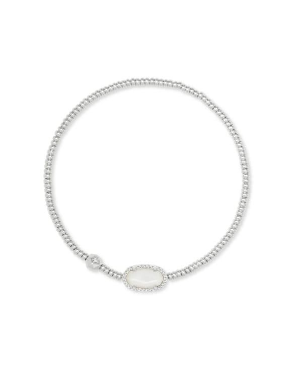 Grayson Silver Stretch Bracelet in Ivory Mother-of-Pearl