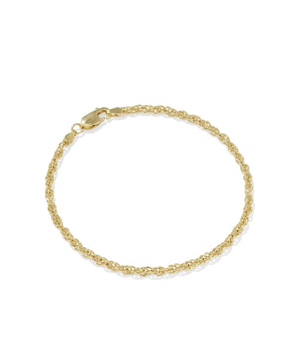 Ryan Rope Chain Bracelet in 18k Gold Vermeil