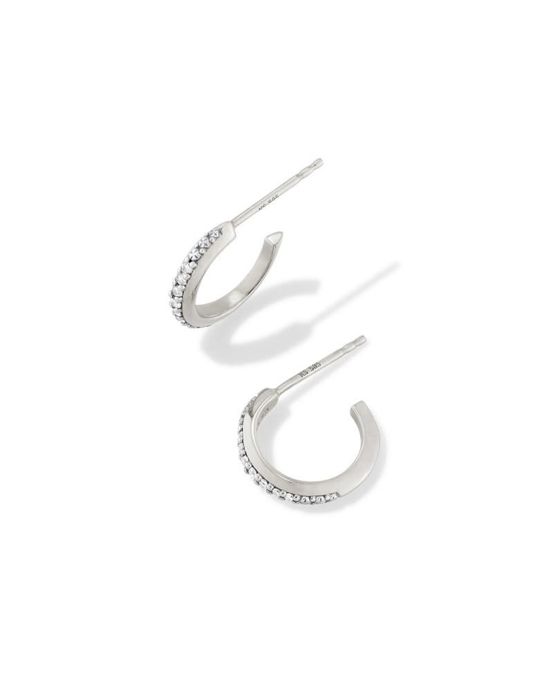 Ines Pave Huggie Earrings