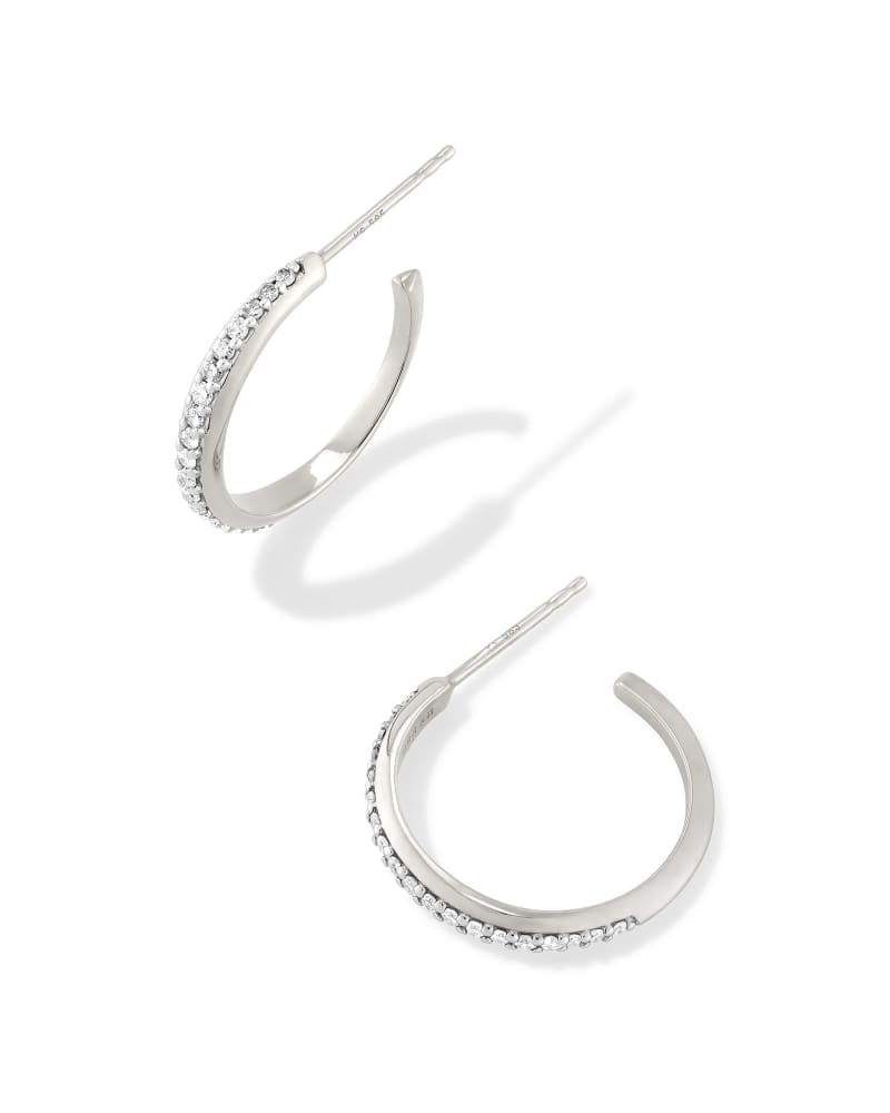 Ines Pave Small Hoop Earrings