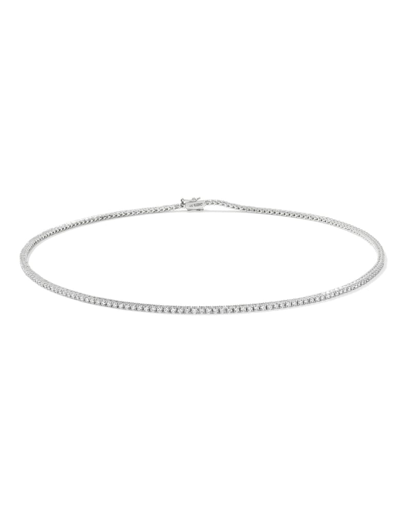 Lab Grown White Diamond Tennis Necklace