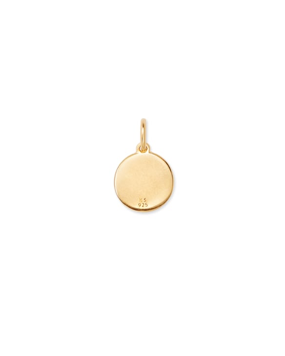 Letter A Coin Charm in 18k Gold Vermeil