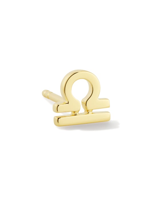 Libra Single Stud Earring in 18k Gold Vermeil