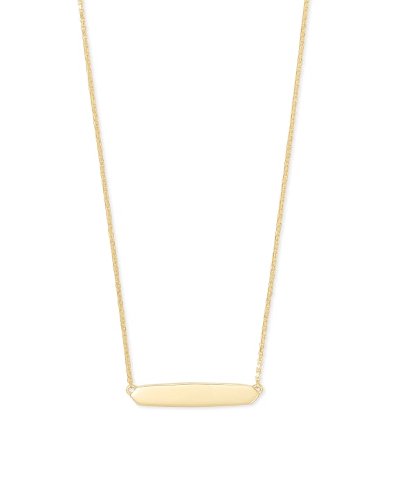 Mattie Bar Pendant Necklace in 18k Gold Vermeil