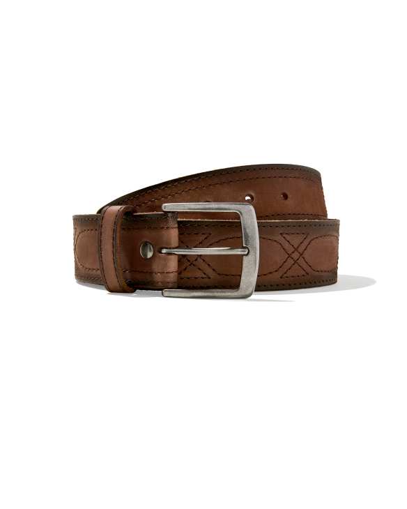 Men’s Stitched Belt in Milk Chocolate