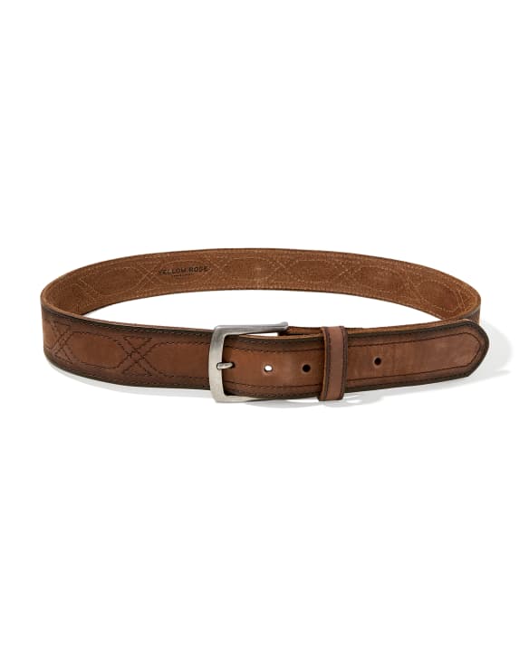 Men’s Stitched Belt in Milk Chocolate