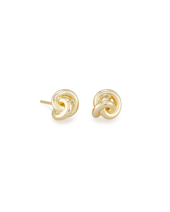 Presleigh Love Knot Stud Earrings in Gold