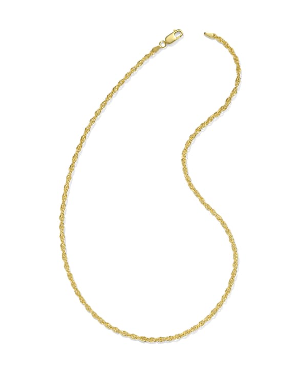 Ryan 20" Rope Chain Necklace in 18k Gold Vermeil