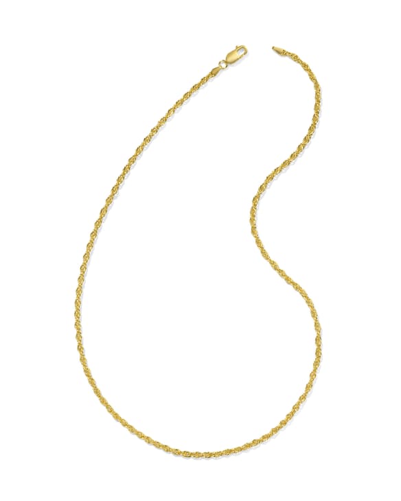 Ryan 22" Rope Chain Necklace in 18k Gold Vermeil