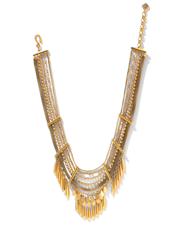 Sydney Statement Necklace in Vintage Gold