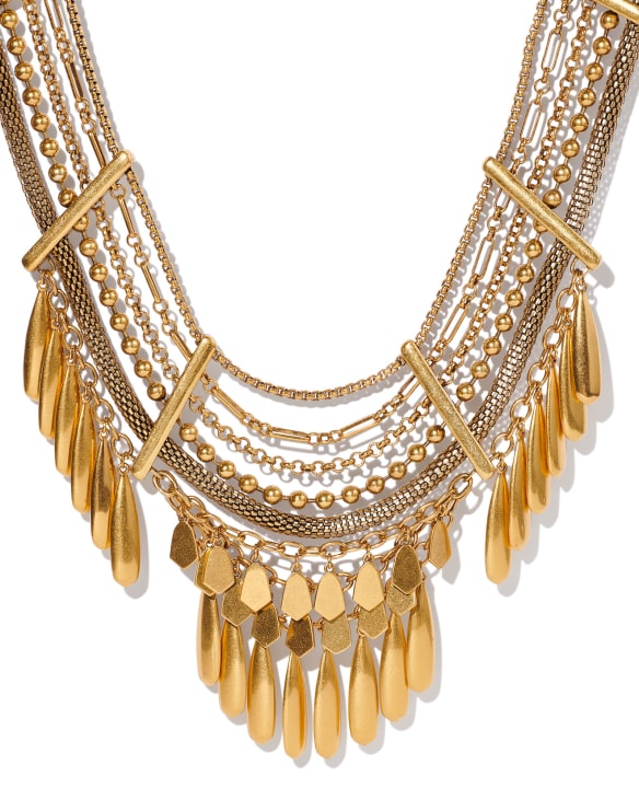 Sydney Statement Necklace in Vintage Gold