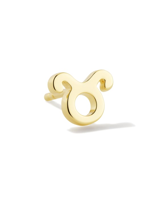 Taurus Single Stud Earring in 18k Gold Vermeil